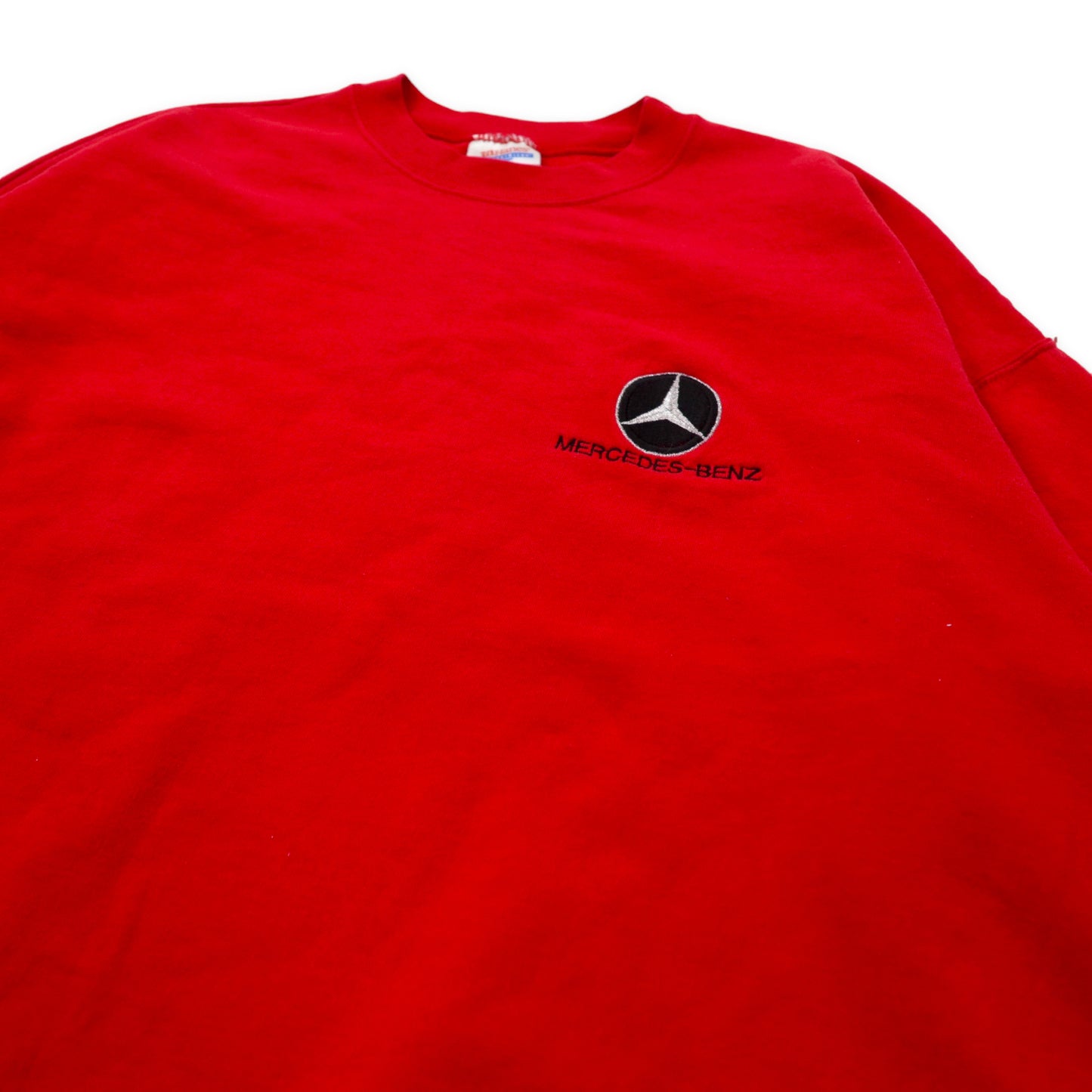 Hanes 90年代 クルーネックスウェット XL レッド コットン 裏起毛 ベンツ MERCEDES-BENZ メキシコ製