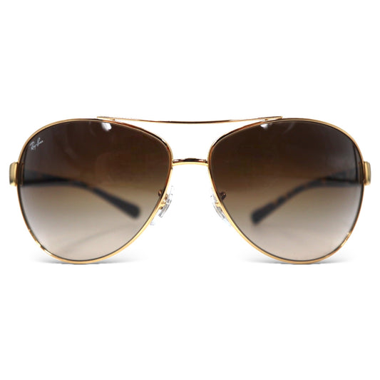 Ray-Ban アビエーター ティアドロップ サングラス ゴールド ベッコウ メタル パイロットシェイプ Aviator RB3386 001/13 67□13 130 3N イタリア製