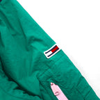 TOMMY JEANS Stand Collar Insulated Jacket, Size M, Two-Tone, Padded, Contrast Zip, DW0DW08827