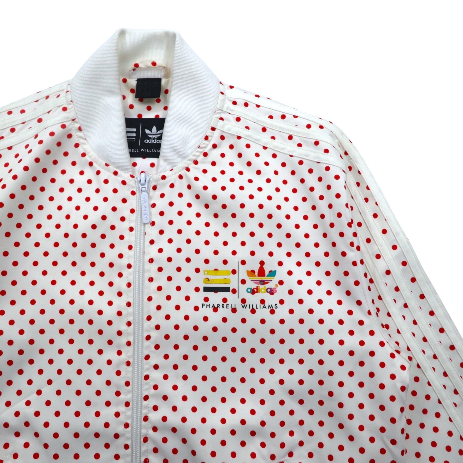 adidas originals × PHARRELL WILLIAMS ATP型 トラックジャケット ジャージ M ホワイト レッド ドット Z97396