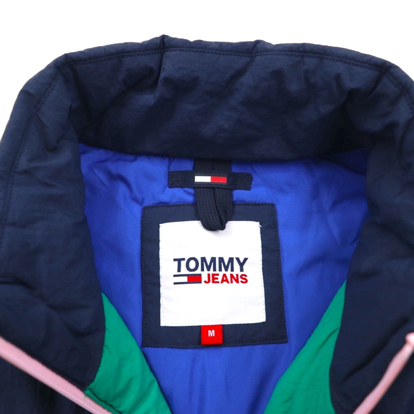 TOMMY JEANS Stand Collar Insulated Jacket, Size M, Two-Tone, Padded, Contrast Zip, DW0DW08827