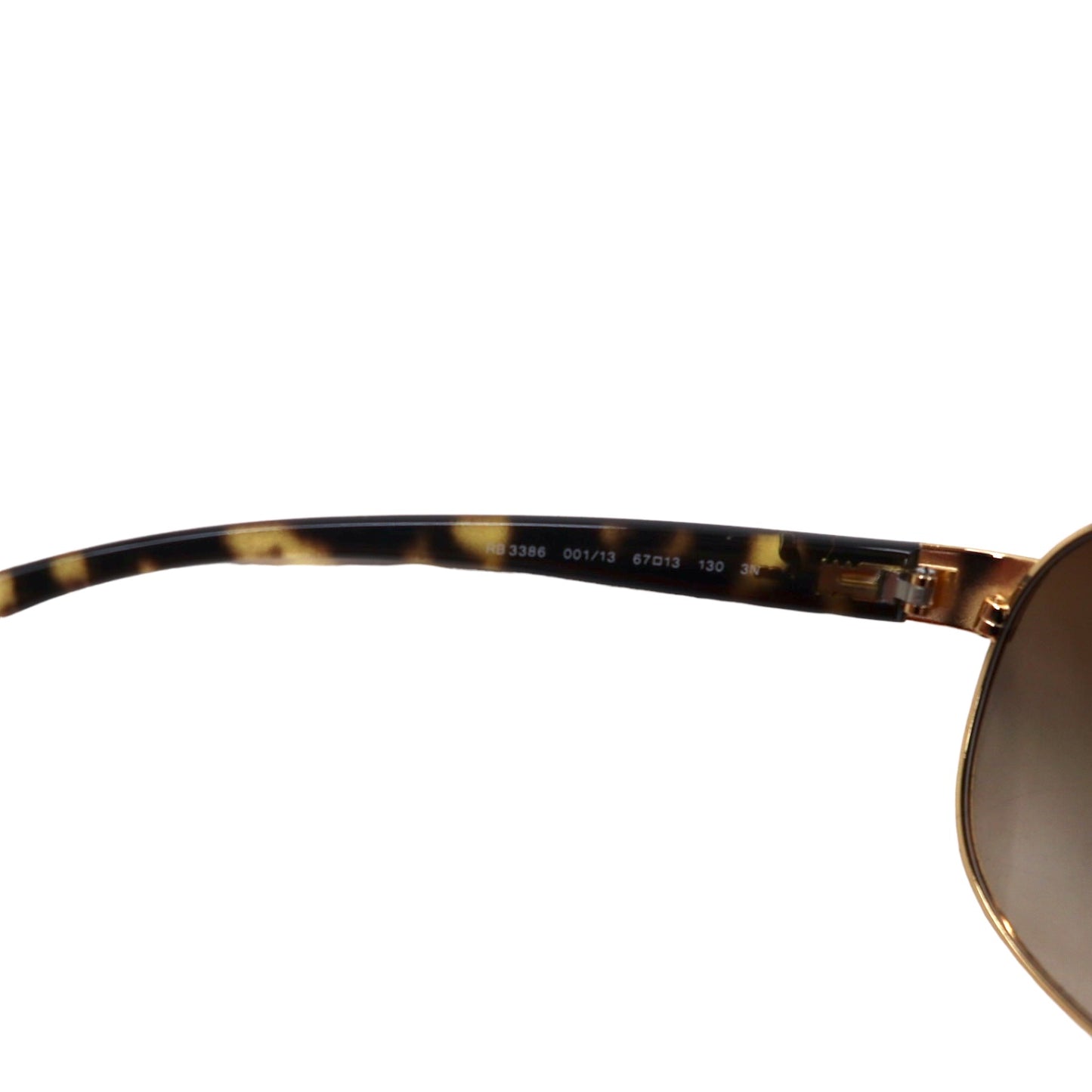 Ray-Ban アビエーター ティアドロップ サングラス ゴールド ベッコウ メタル パイロットシェイプ Aviator RB3386 001/13 67□13 130 3N イタリア製