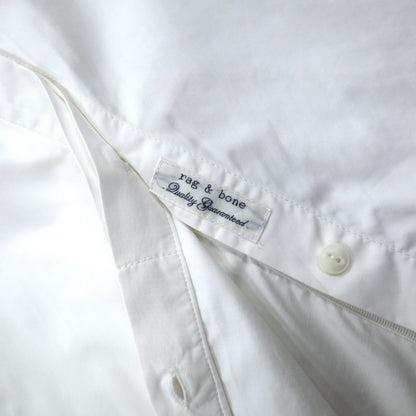 rag & bone USA製 前後2WAY デザイン グランパシャツ S ホワイト コットン レイヤード