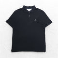 NAUTICA Classic Fit Polo Shirt 2XL Classic Fit Black Pique One Point Logo Embroidery