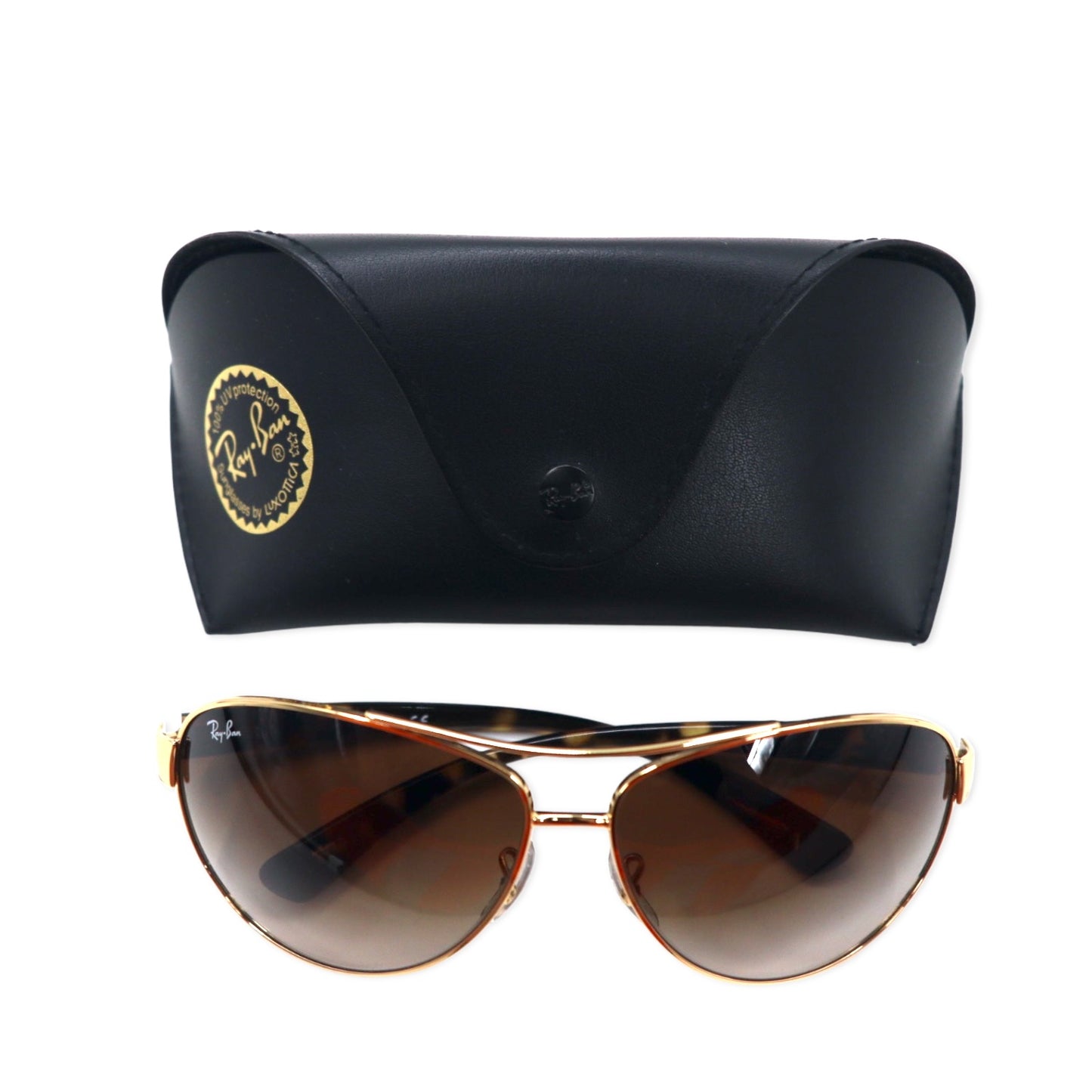 Ray-Ban アビエーター ティアドロップ サングラス ゴールド ベッコウ メタル パイロットシェイプ Aviator RB3386 001/13 67□13 130 3N イタリア製