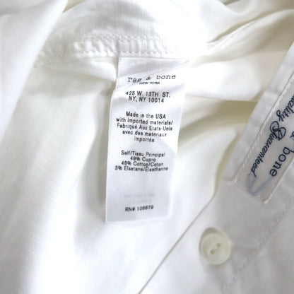 rag & bone USA製 前後2WAY デザイン グランパシャツ S ホワイト コットン レイヤード