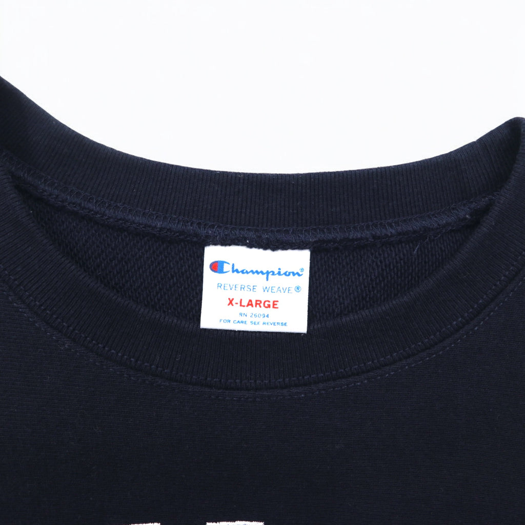 Champion Reverse Weave Arch Logo Sweatshirt XL Navy C8-H009