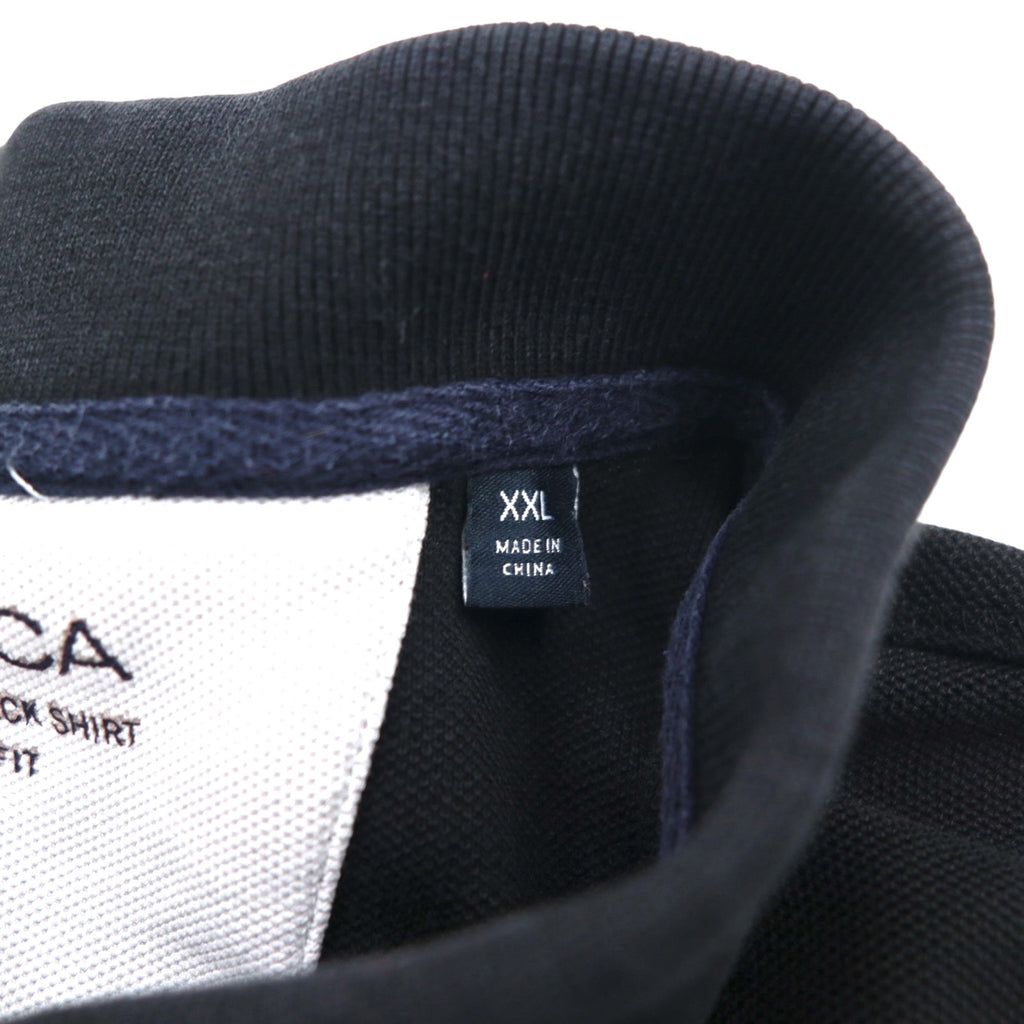 NAUTICA Classic Fit Polo Shirt 2XL Classic Fit Black Pique One Point Logo Embroidery