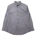 日本然リトテ-古着オンライン-CK Calvin Klein ヘリンボーン ストライプ シャツ XL グレー コットン-CK Calvin Klein Herringbone Striped Shirt XL Gray Cotton