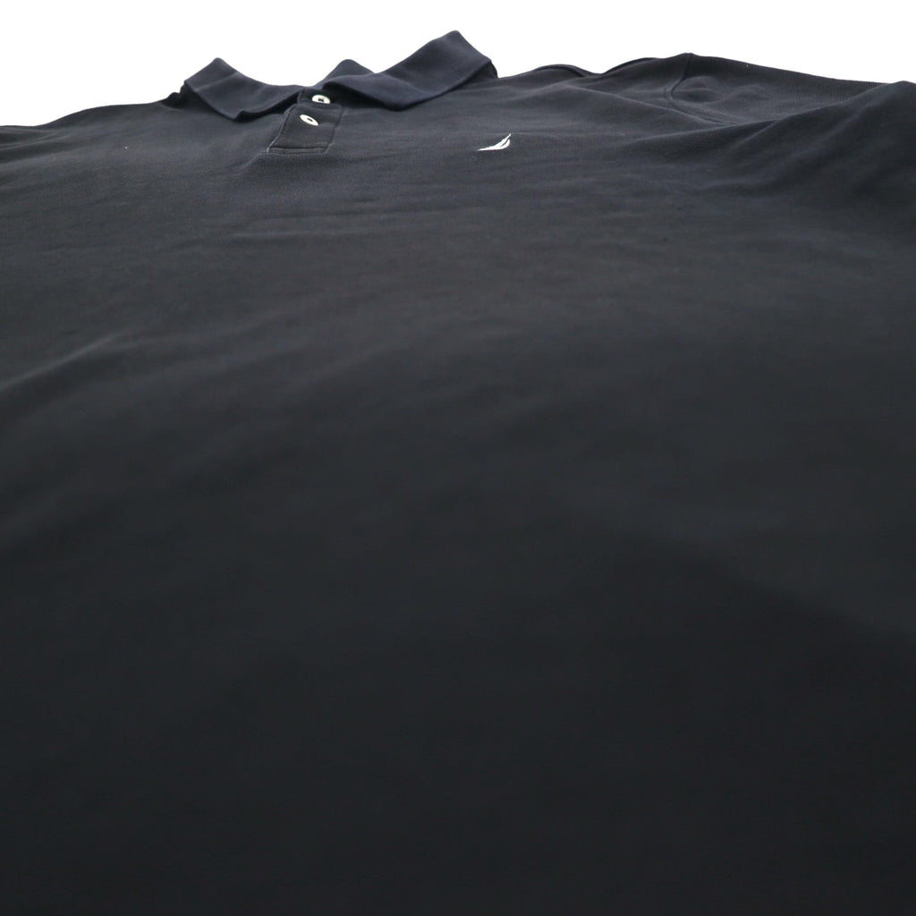 NAUTICA Classic Fit Polo Shirt 2XL Classic Fit Black Pique One Point Logo Embroidery