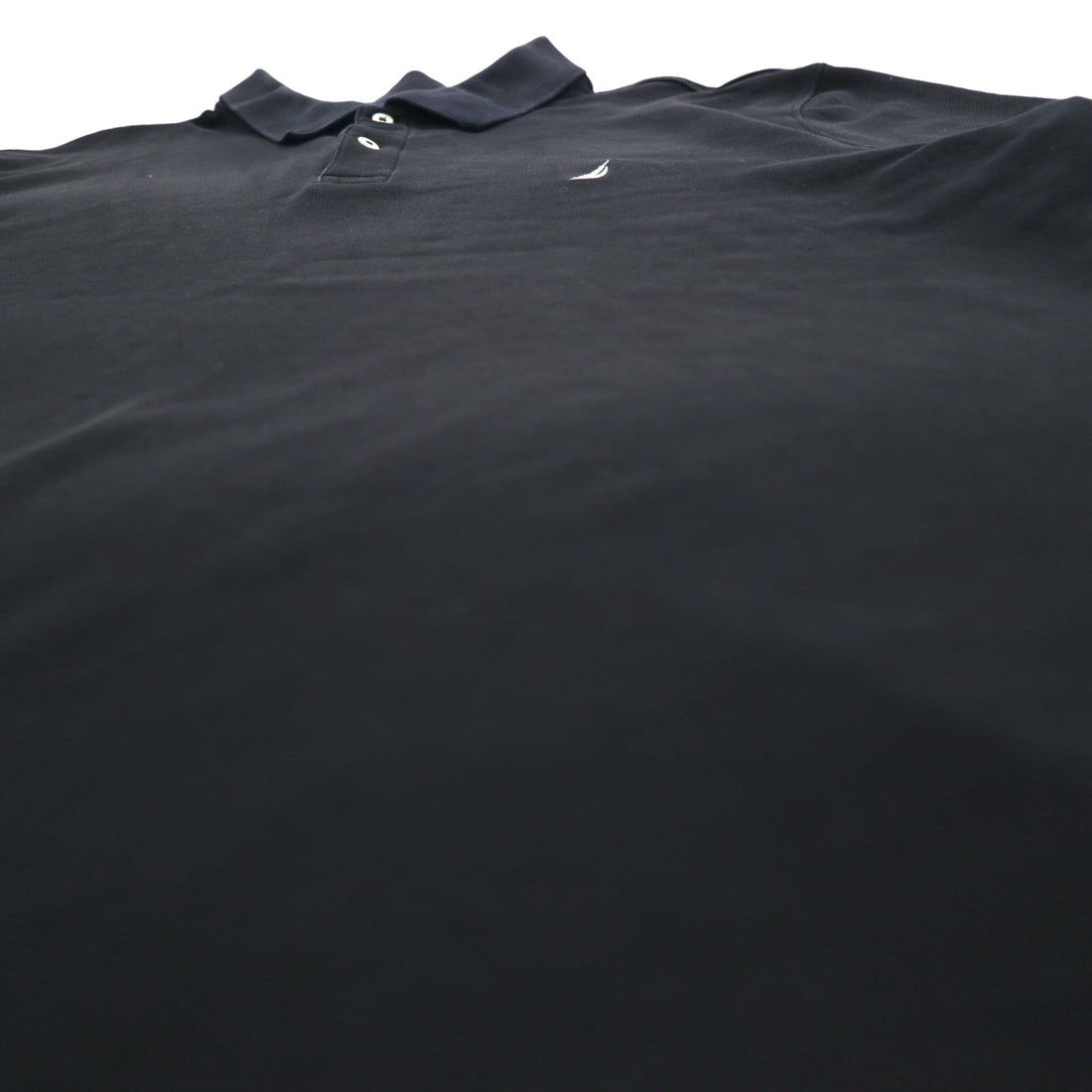 NAUTICA Classic Fit Polo Shirt 2XL Classic Fit Black Pique One Point Logo Embroidery