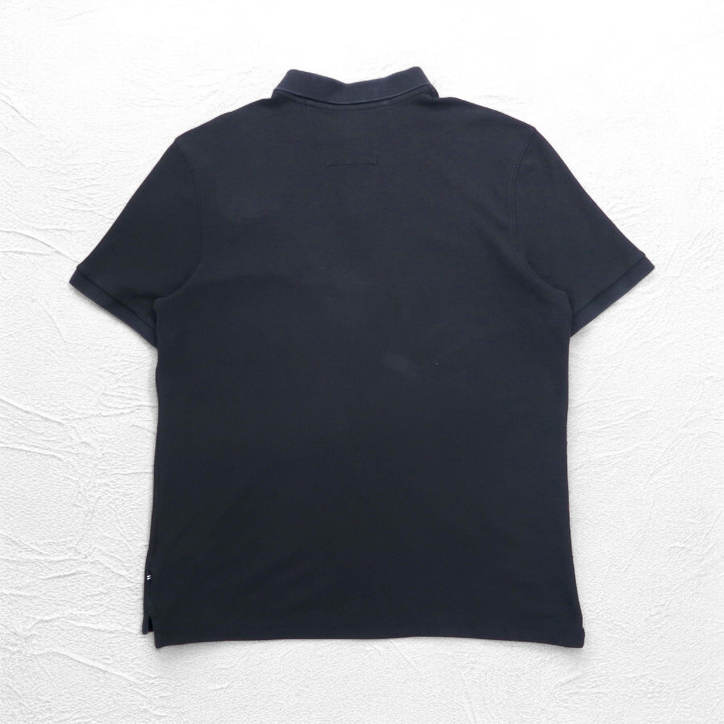 NAUTICA Classic Fit Polo Shirt 2XL Classic Fit Black Pique One Point Logo Embroidery