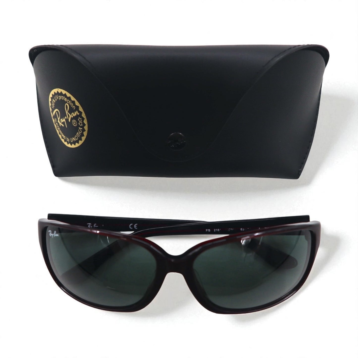 Ray-Ban Big Frame Square Sunglasses, Bordeaux, Plastic, RB2161
