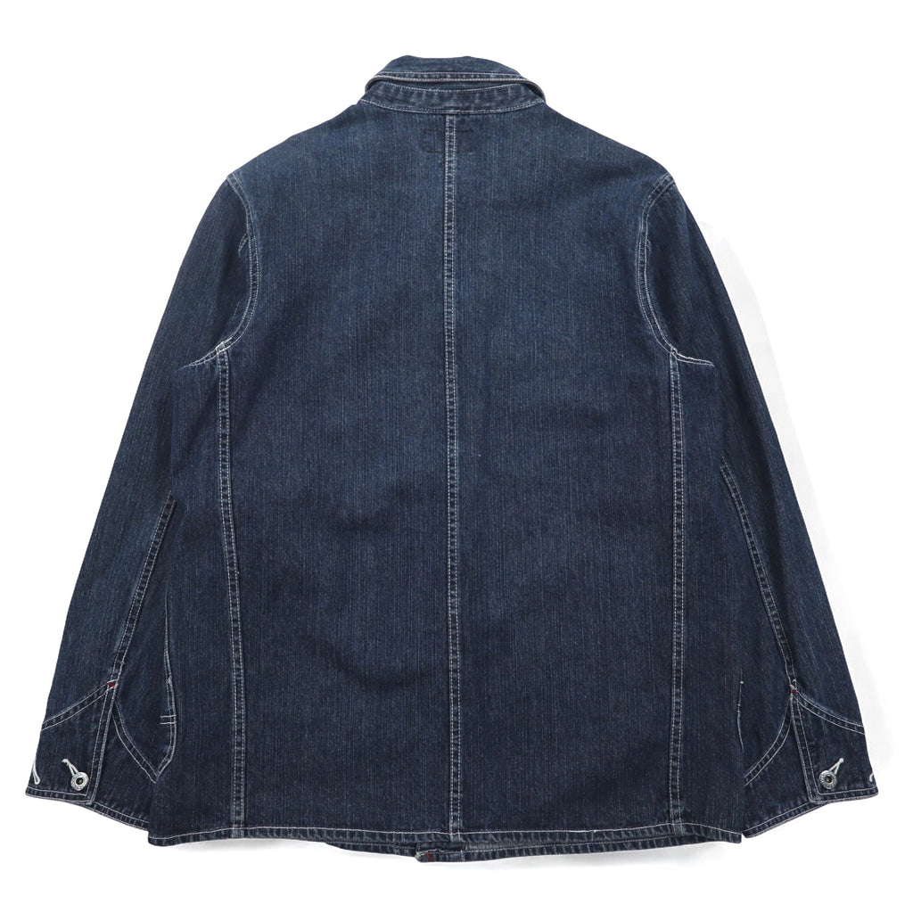 HARLEY DAVIDSON デニム カバーオール L インディゴ ブルー コットン ワッペン
