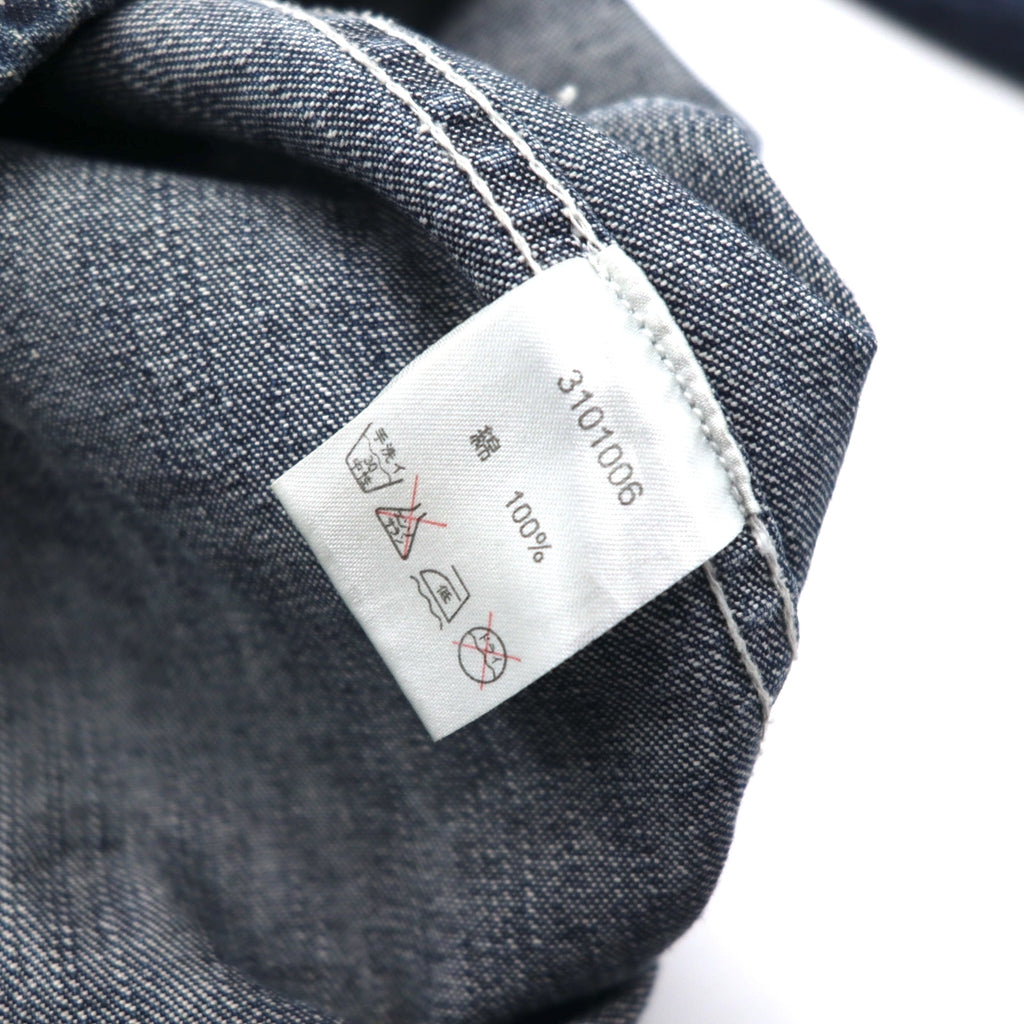 HARLEY DAVIDSON デニム カバーオール L インディゴ ブルー コットン ワッペン