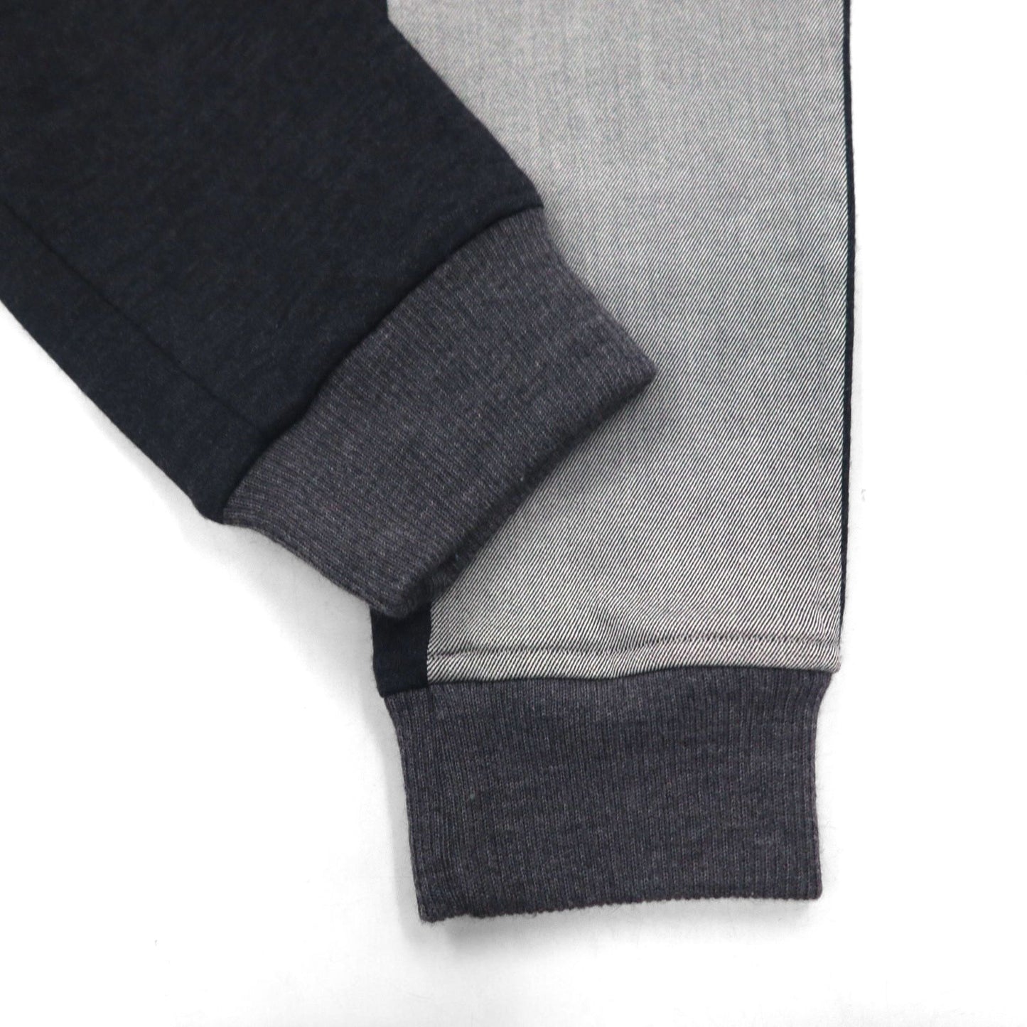 Y's (Yohji Yamamoto) Two-Tone Wool Jogger Pants with Ribbed Hems, Size Small, YP-P05-104, Made in Japan