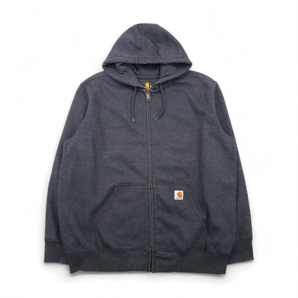Carhartt Rain Defender Paxton Heavyweight Hooded Zip-Front Sweatshirt, XL, Gray, Fleece-Lined, 100614