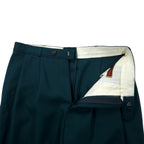 BOUTIQUE by Elegance S.A. Paris 西ドイツ製 80年代 2タック ワイド スラックスパンツ 40 グリーン ウール ユーロヴィンテージ
