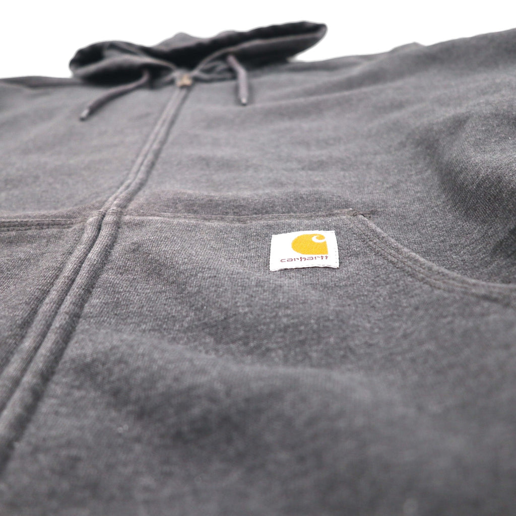 Carhartt Rain Defender Paxton Heavyweight Hooded Zip-Front Sweatshirt, XL, Gray, Fleece-Lined, 100614