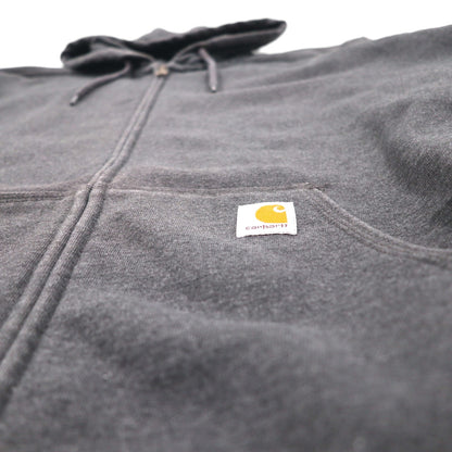 Carhartt Rain Defender Paxton Heavyweight Hooded Zip-Front Sweatshirt, XL, Gray, Fleece-Lined, 100614