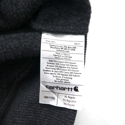 Carhartt Rain Defender Paxton Heavyweight Hooded Zip-Front Sweatshirt, XL, Gray, Fleece-Lined, 100614