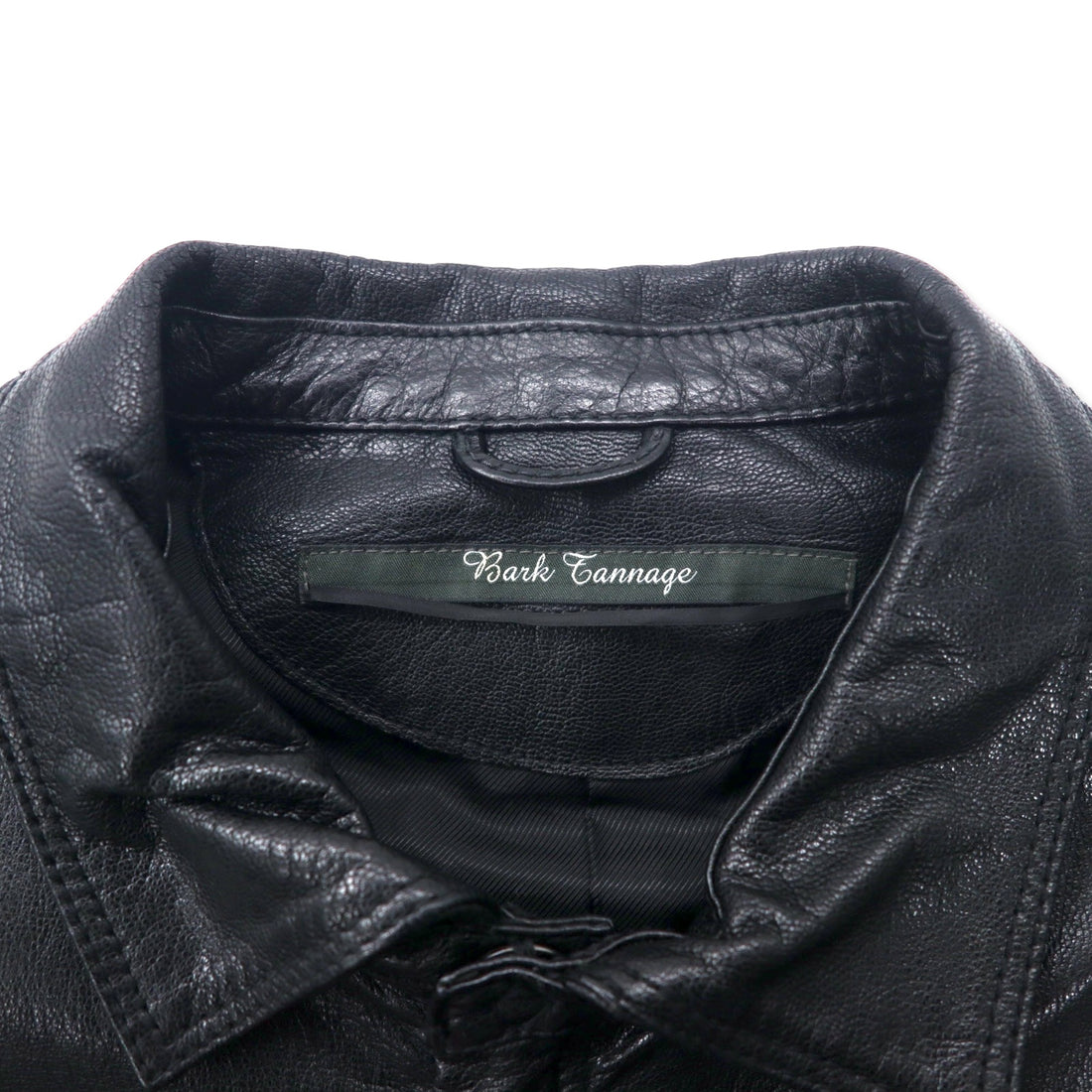 Bark Tannage ( nano universe ) Goat Leather Jacket Single Rider 46 Black Goat Leather Double Zip