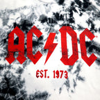 AC/DC オフィシャル ロック バンド Tシャツ バンT L ホワイト タイダイ コットン