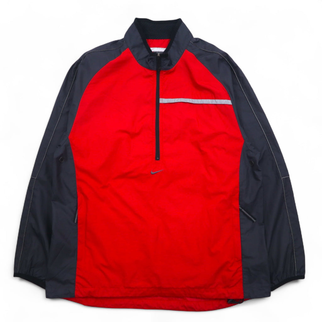 NIKE 00s ​​Half-Zip Nylon Jacket Jersey L Red Polyester Drawcord