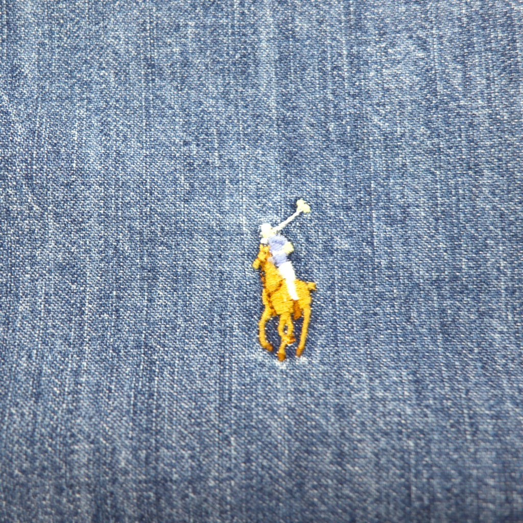 Ralph Lauren denim button-down shirt, size 2XL, classic fit, indigo with small pony embroidery