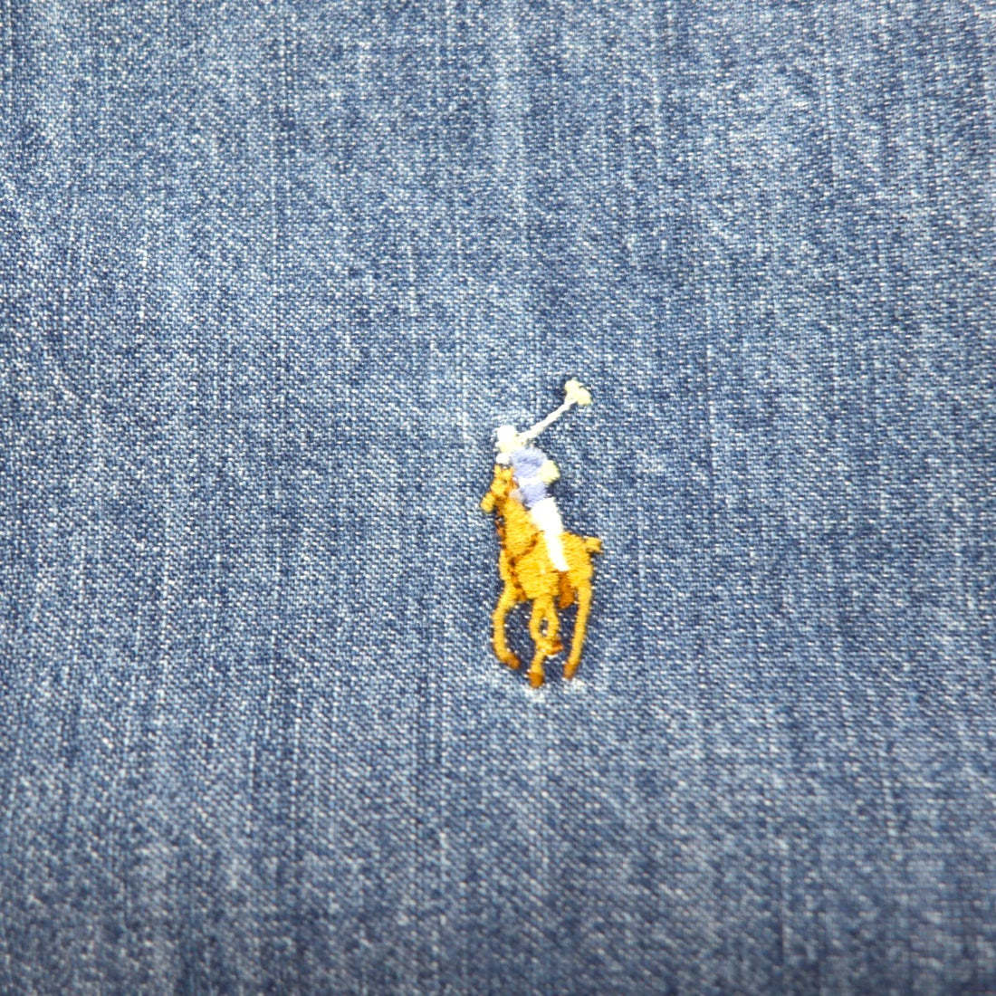 Ralph Lauren denim button-down shirt, size 2XL, classic fit, indigo with small pony embroidery