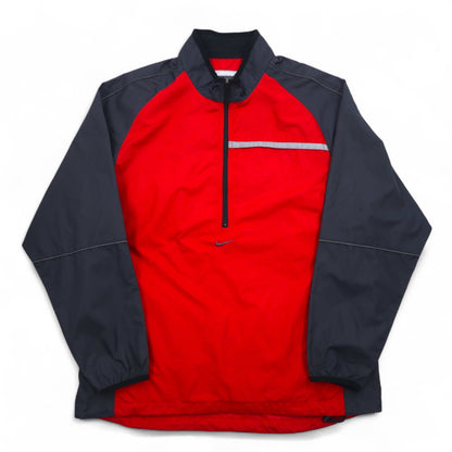 NIKE 00s ​​Half-Zip Nylon Jacket Jersey L Red Polyester Drawcord