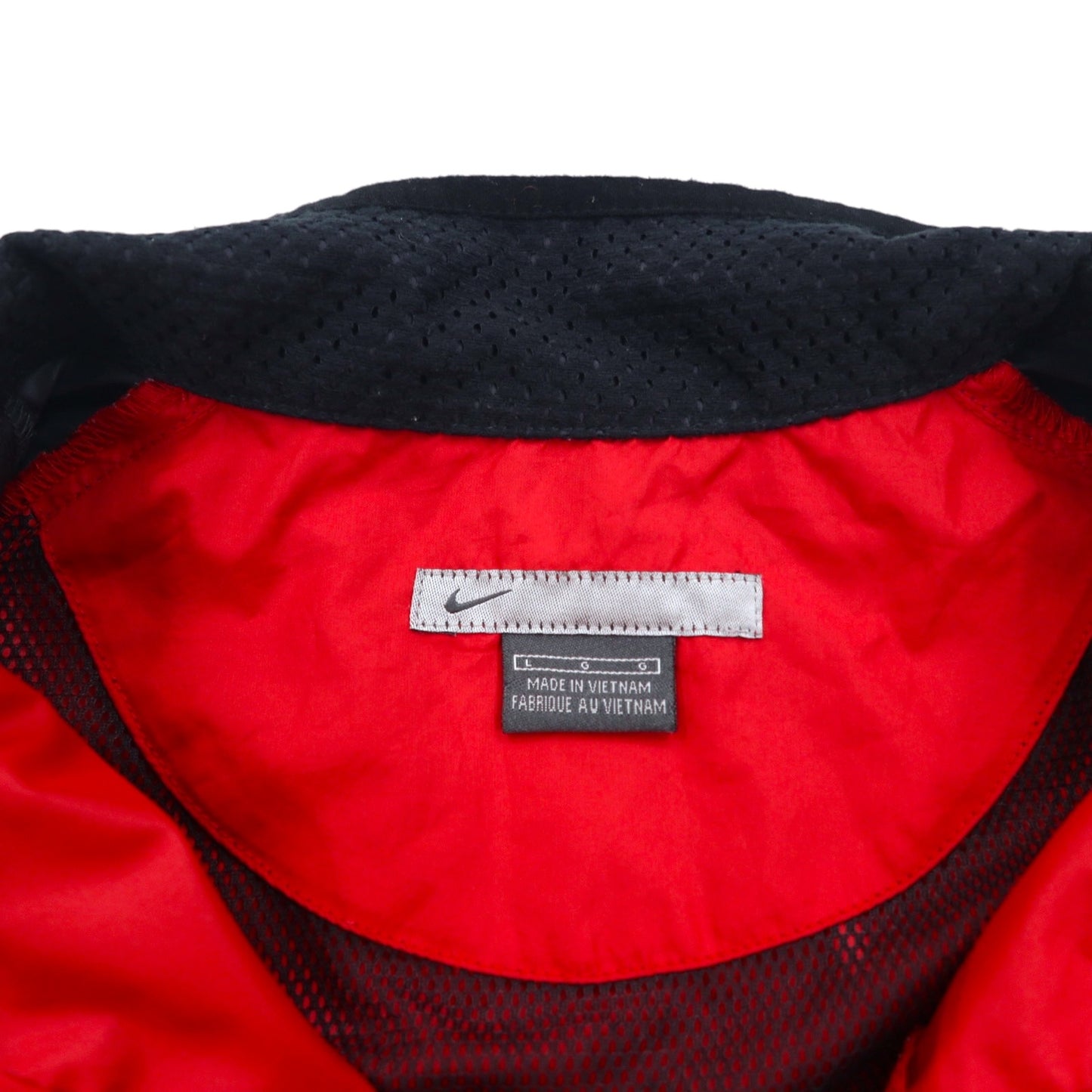 NIKE 00s ​​Half-Zip Nylon Jacket Jersey L Red Polyester Drawcord