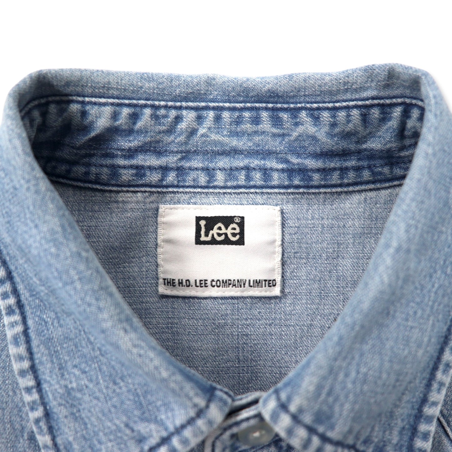 Lee デニム ウエスタンシャツ S ブルー コットン スナップボタン LT5018