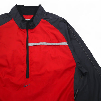 NIKE 00s ​​Half-Zip Nylon Jacket Jersey L Red Polyester Drawcord
