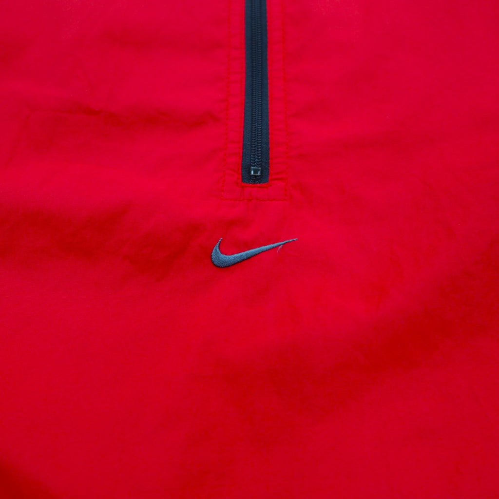 NIKE 00s ​​Half-Zip Nylon Jacket Jersey L Red Polyester Drawcord