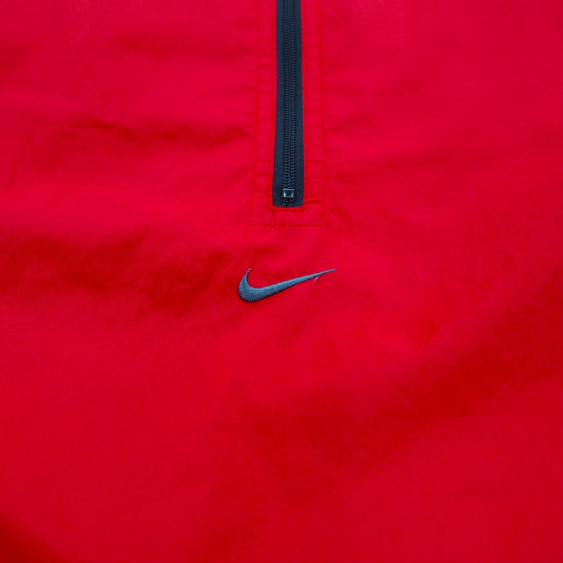 NIKE 00s ​​Half-Zip Nylon Jacket Jersey L Red Polyester Drawcord