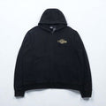 HARLEY DAVIDSON Zip Hoodie, XL, Black, Short Length, One-Point Logo Embroidery, Oversized