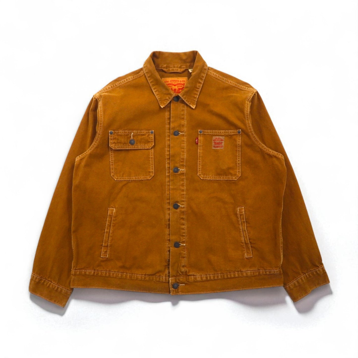 Levi's Duck Work Trucker Jacket, Sunrise, Brown, Size L, A4820-0004