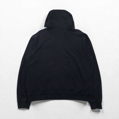 HARLEY DAVIDSON ジップパーカー XL ブラック 短丈 ワンポイントロゴ 刺繍 オーバーサイズ