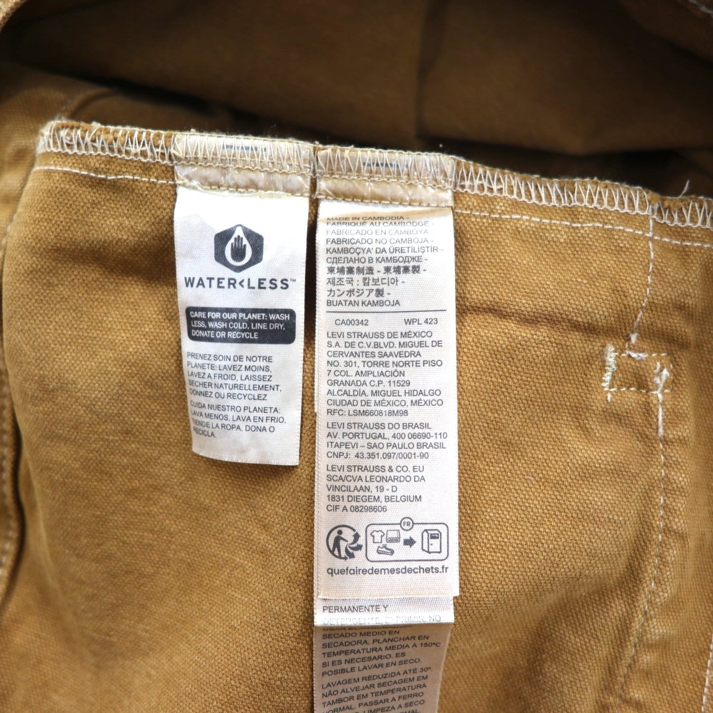 Levi's Duck Work Trucker Jacket, Sunrise, Brown, Size L, A4820-0004