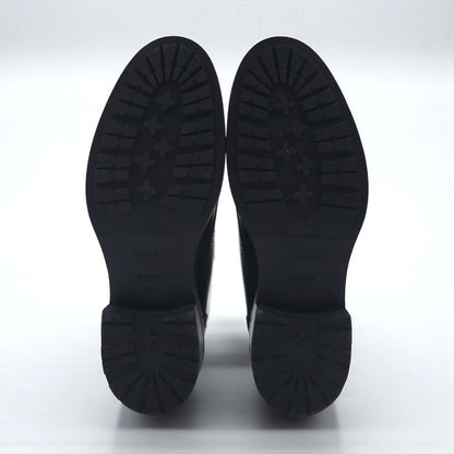 HUGO BOSS ブローグ キャップトゥ ショートブーツ 27cm レザー ラグソール メダリオン 50228355 イタリア製