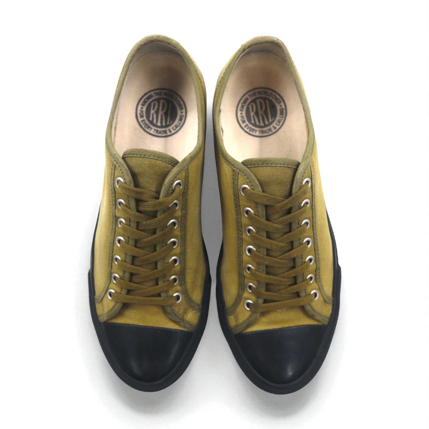 RRL (DOUBLE RL RALPH LAUREN) アーミー トレーニングシューズ スニーカー 27cm カーキ ミリタリー キャンバス F161-RB13-14