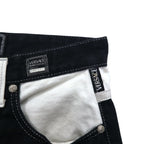 VERSACE JEANS COUTURE イタリア製 ハイウエスト テーパード デニムパンツ M ブラック メデューサ ジッパーフライ