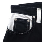 VERSACE JEANS COUTURE イタリア製 ハイウエスト テーパード デニムパンツ M ブラック メデューサ ジッパーフライ