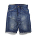 Levi's 503 ショート デニムパンツ ハーフパンツ ジーンズ L インディゴ ダメージ加工 レザーパッチ SP503-0019