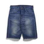 Levi's 503 ショート デニムパンツ ハーフパンツ ジーンズ L インディゴ ダメージ加工 レザーパッチ SP503-0019