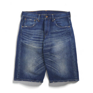 Levi's 503 ショート デニムパンツ ハーフパンツ ジーンズ L インディゴ ダメージ加工 レザーパッチ SP503-0019
