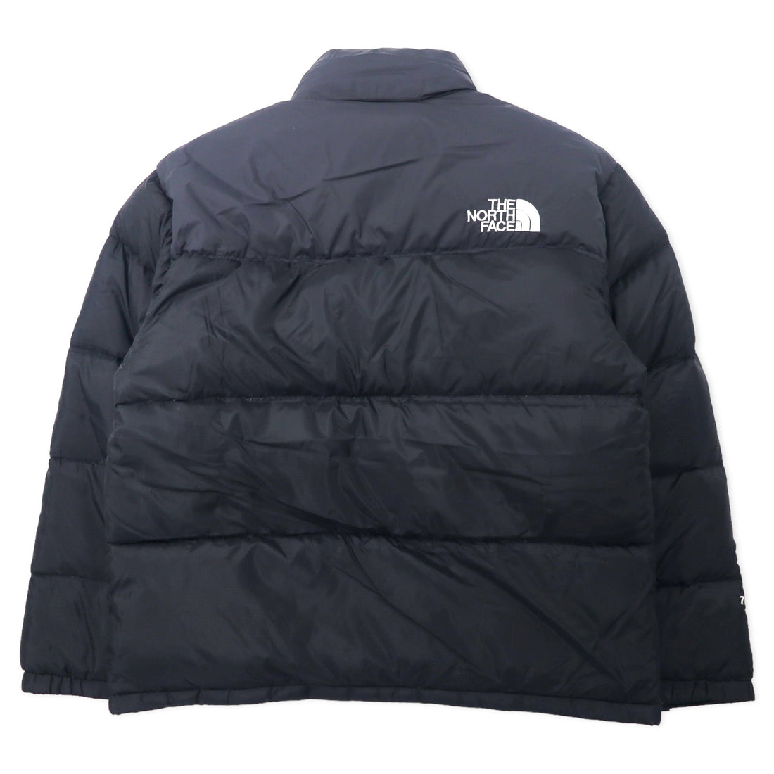 THE NORTH FACE Nuptse Down Jacket 700 Fill Power M Black Nylon Logo Embroidery Hood Retractable US Standard