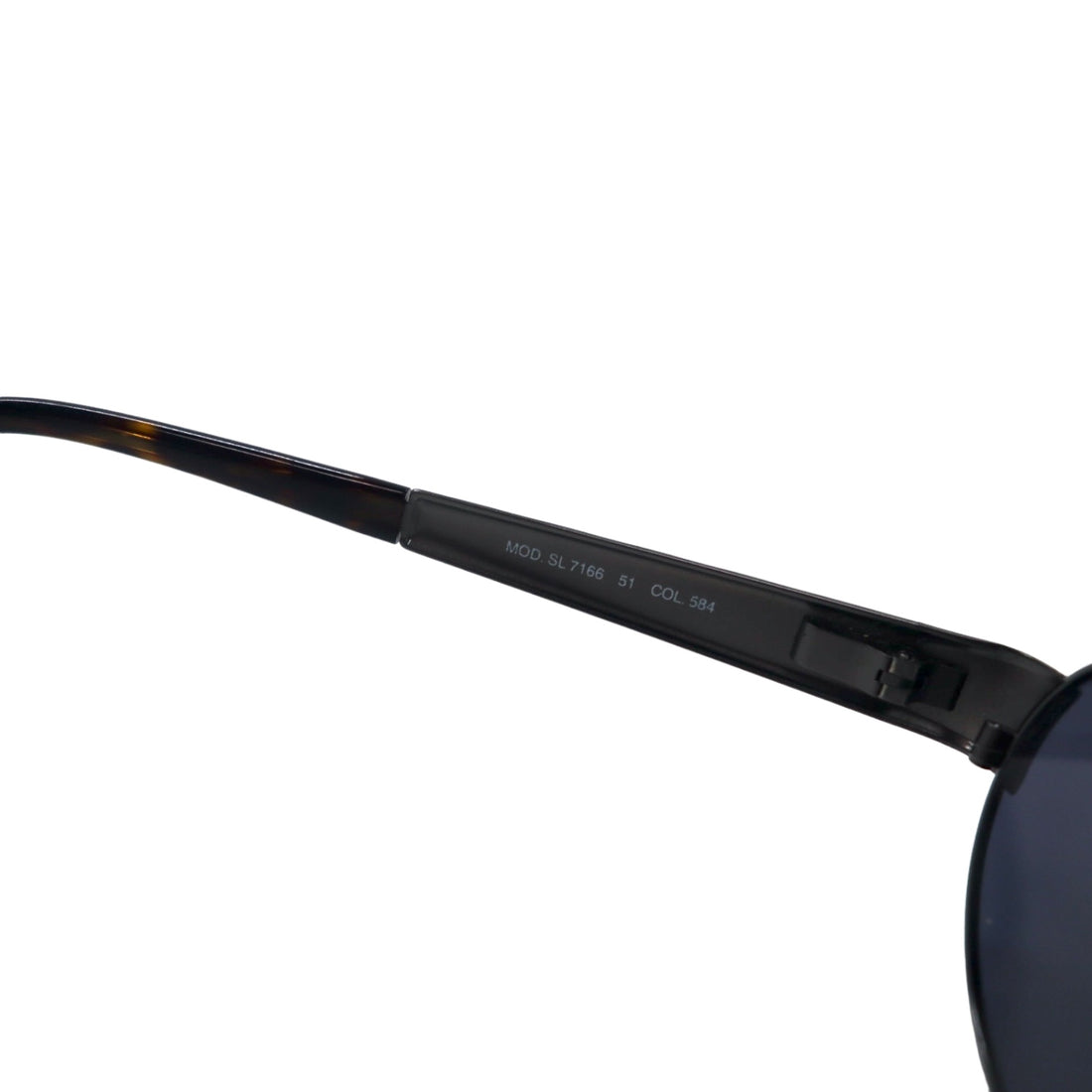 FENDI Made in Italy Oval Sunglasses Silver Tortoiseshell Metal Pecan Logo SL7166 51 584