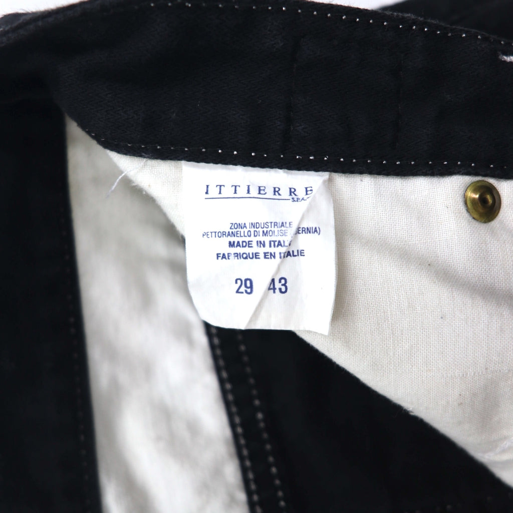 VERSACE JEANS COUTURE イタリア製 ハイウエスト テーパード デニムパンツ M ブラック メデューサ ジッパーフライ